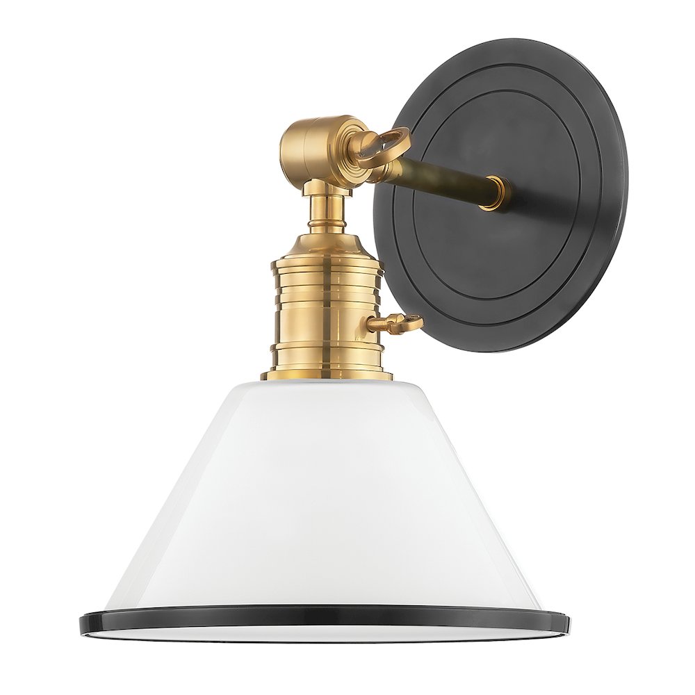 Garden City Wall Sconce, Aged Brass, Old Bronze. Picture 1