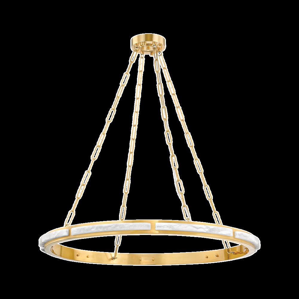 Wingate Chandelier, Aged Brass. Picture 1