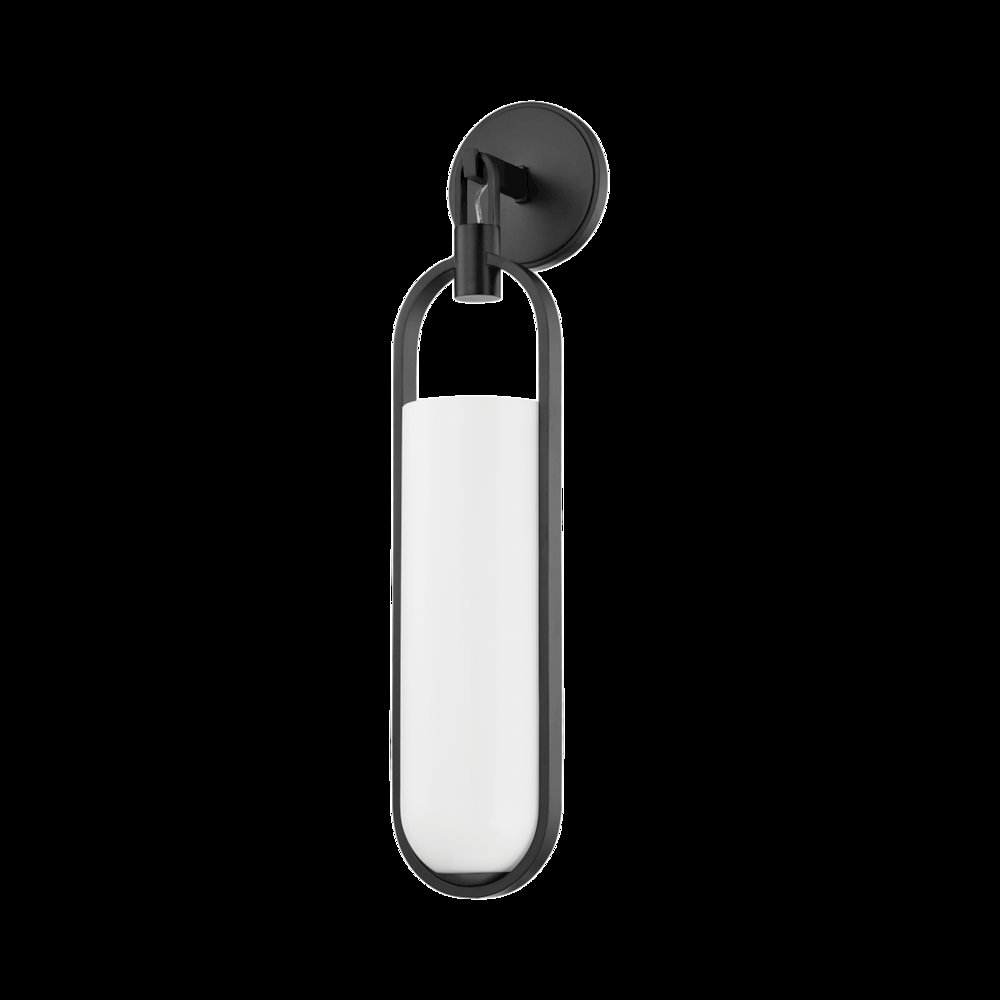 Lorimer Wall Sconce, Black Brass. Picture 1