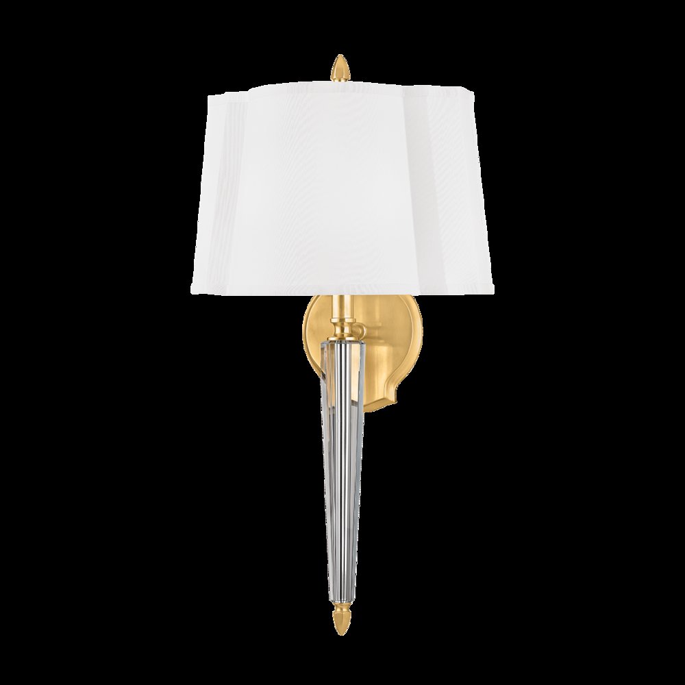 Oyster Bay Wall Sconce, Aged Brass. Picture 1
