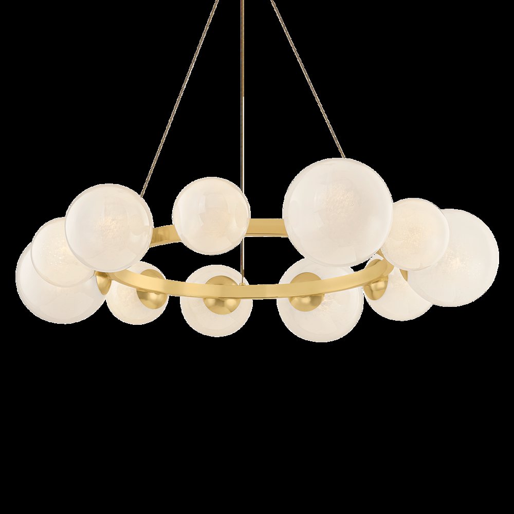 Pacama Chandelier, Aged Brass. Picture 1
