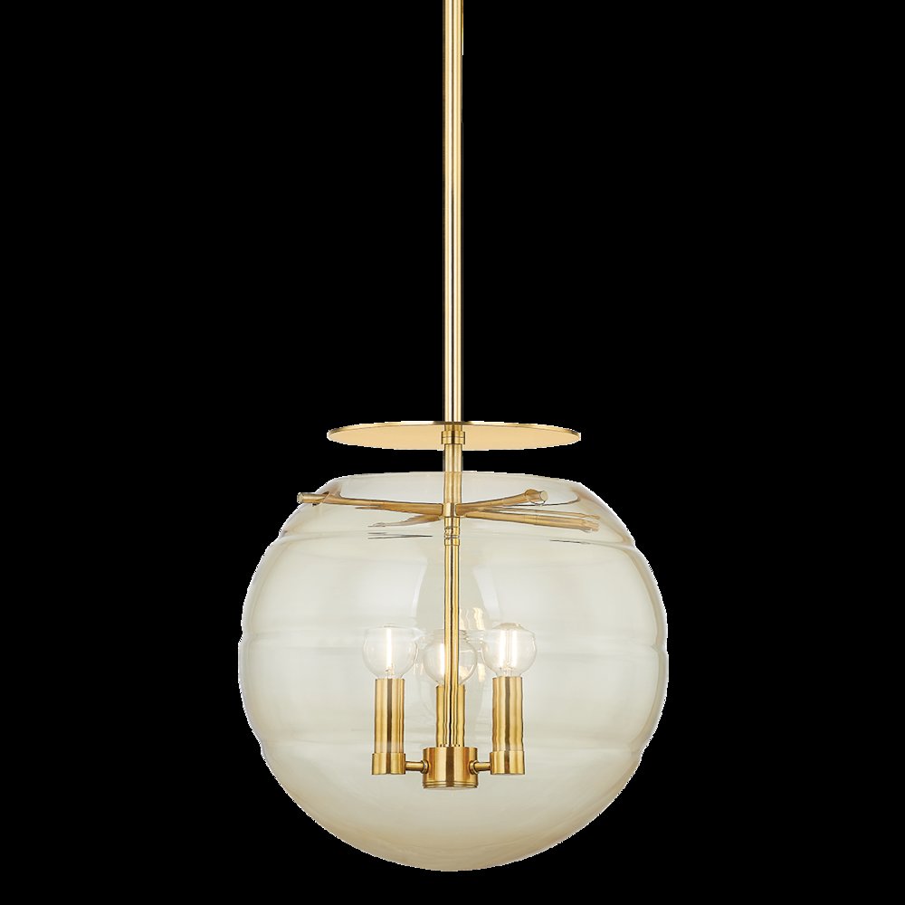 Gill Pendant, Aged Brass. Picture 1