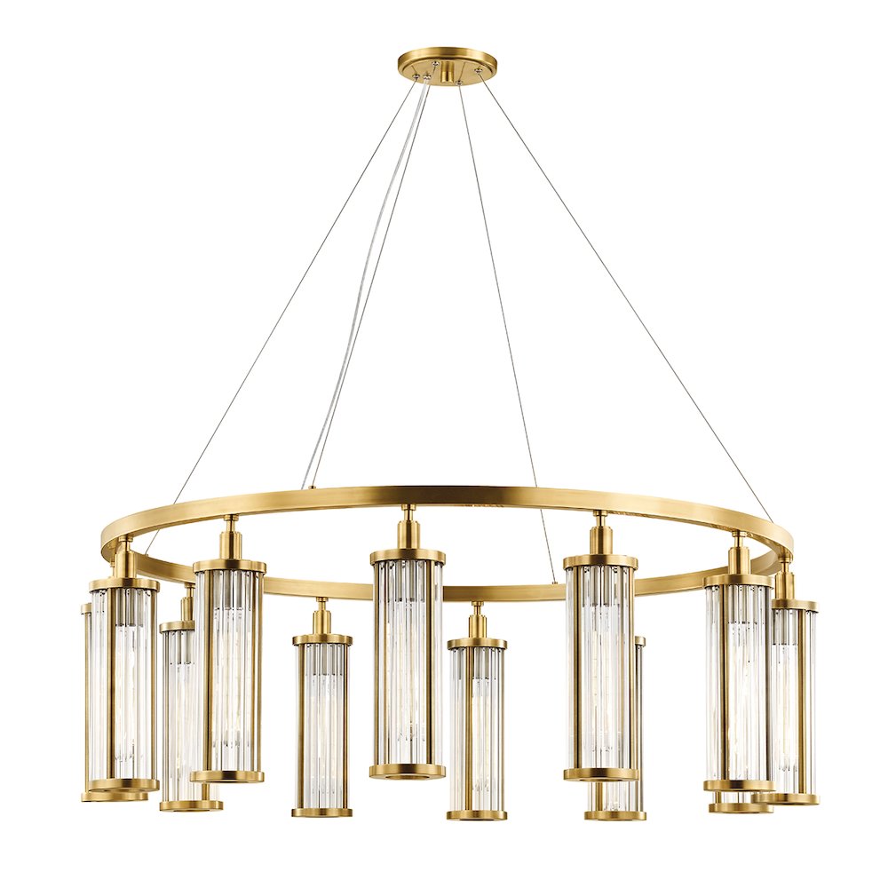 Marley Chandelier, Aged Brass. Picture 1