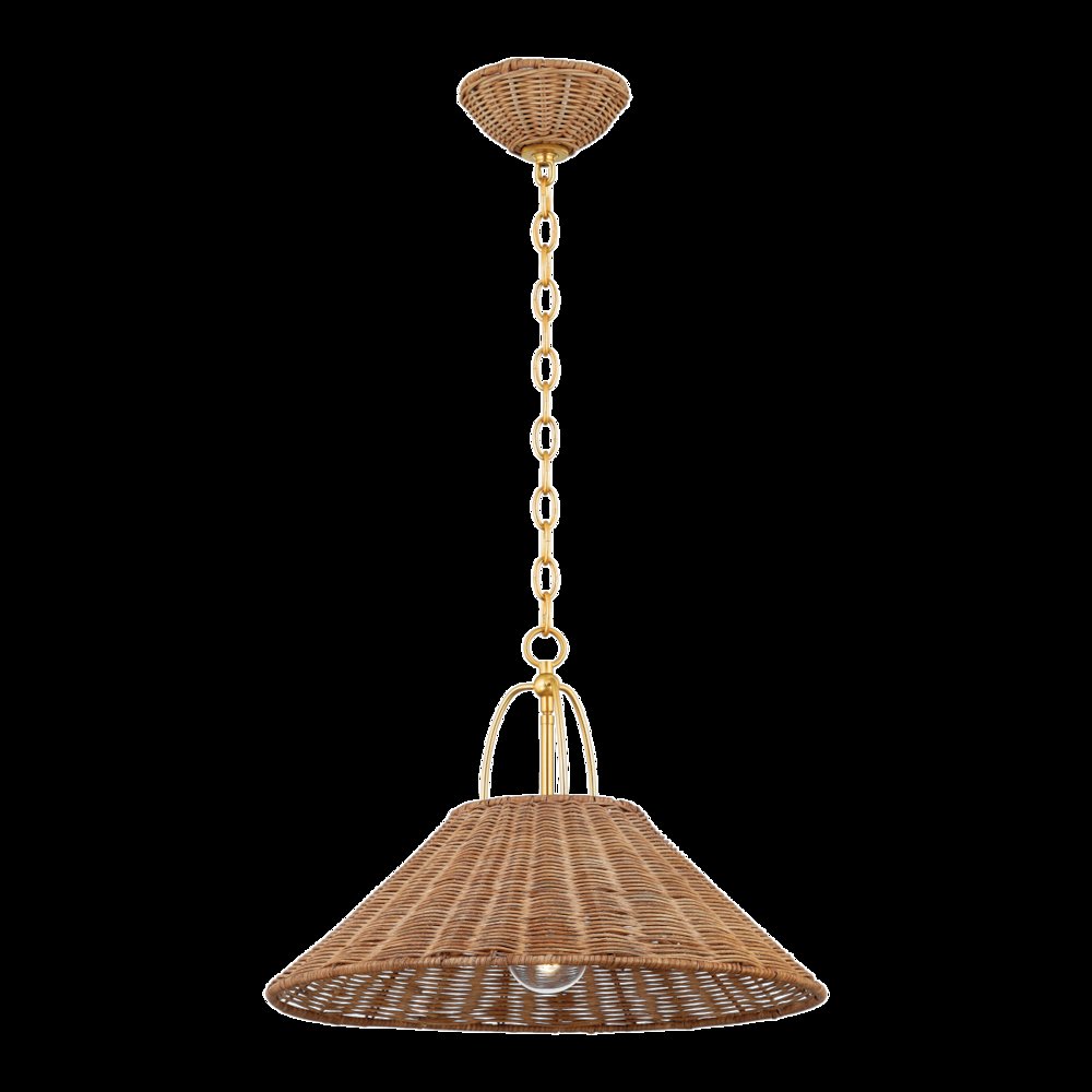 Davida Pendant, Aged Brass. Picture 1