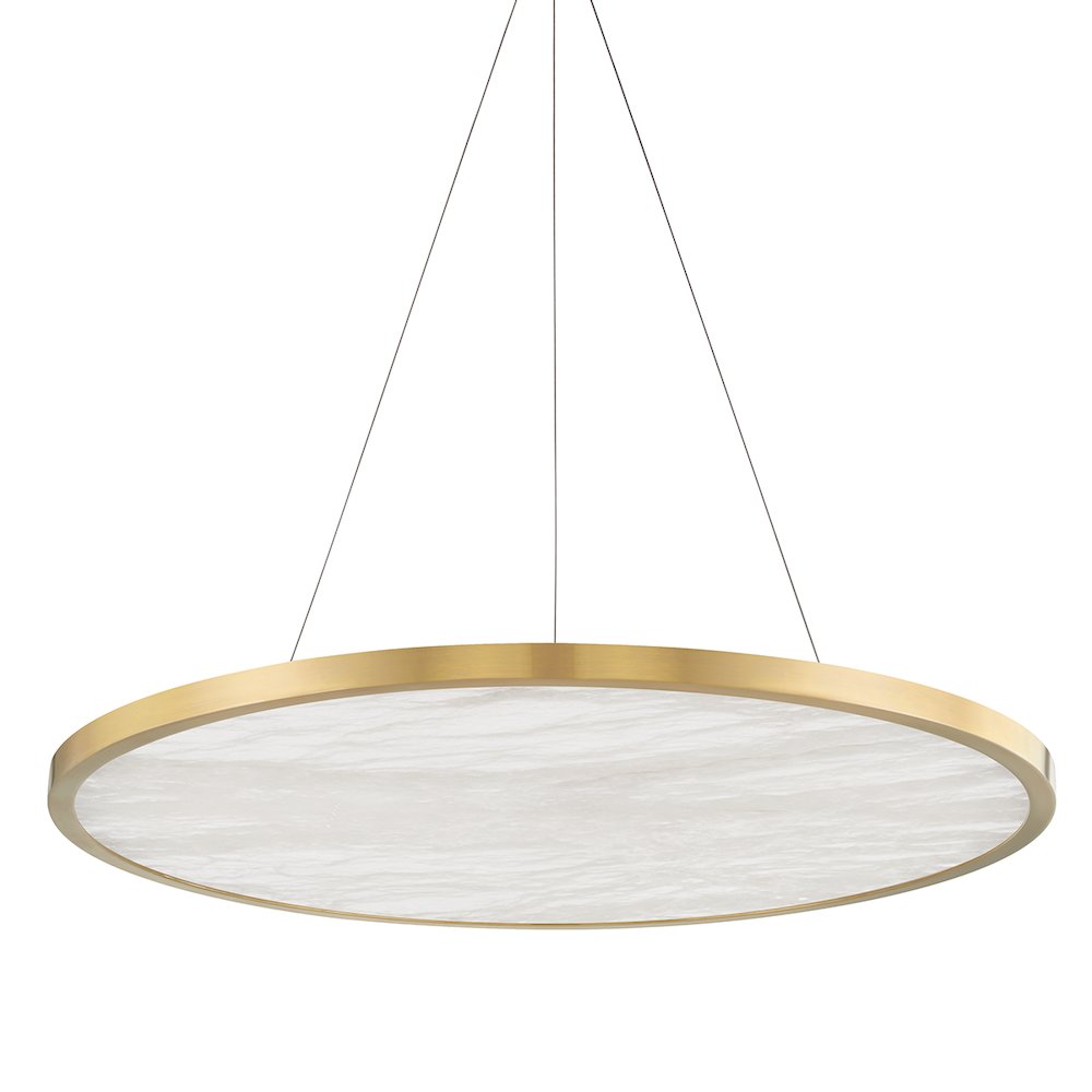 Eastport Chandelier, Aged Brass. Picture 1