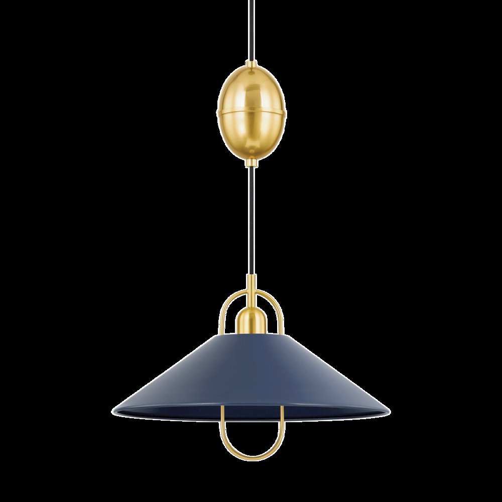 Mariel Pendant, Aged Brass. Picture 1