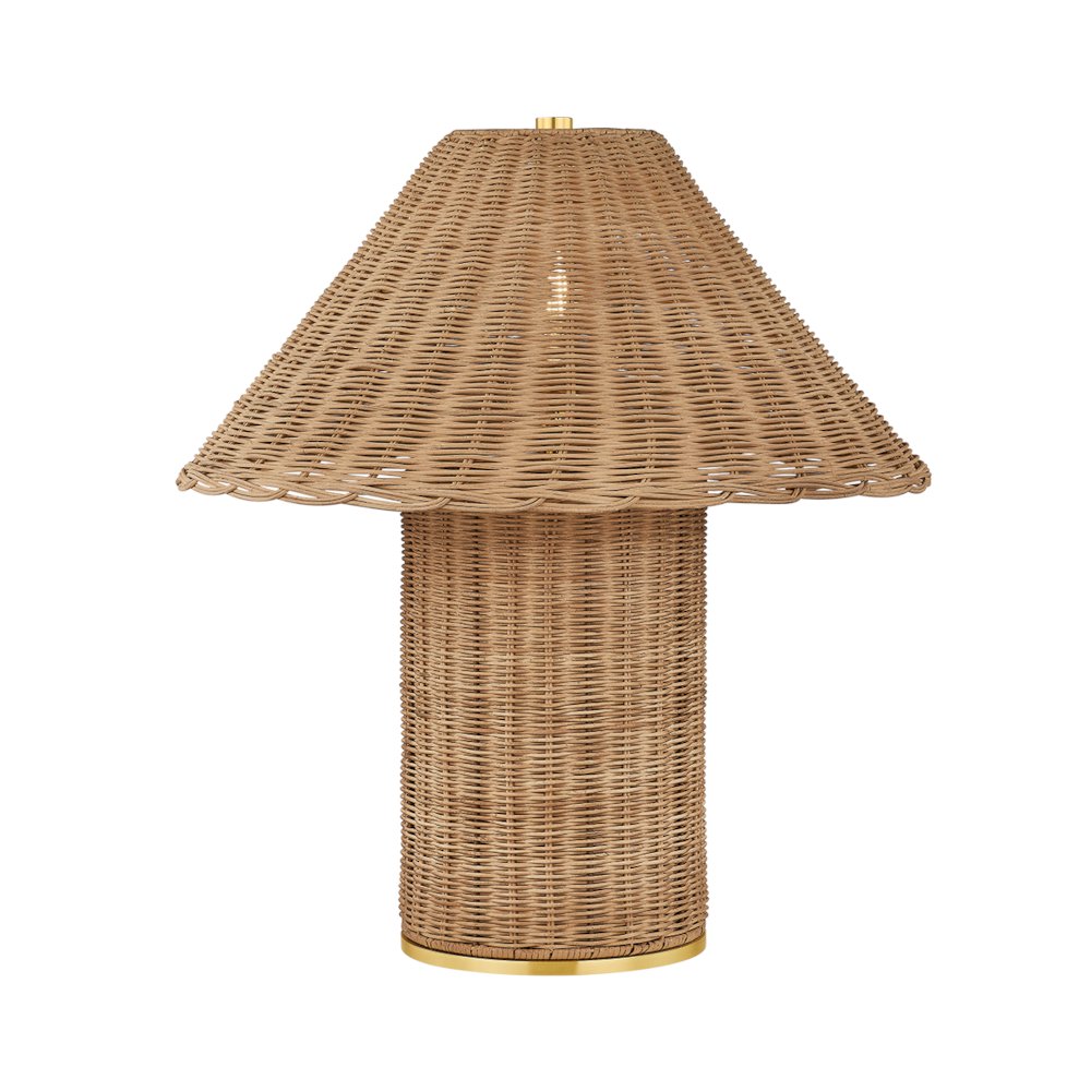 Jeanette Table Lamp, Aged Brass. Picture 1