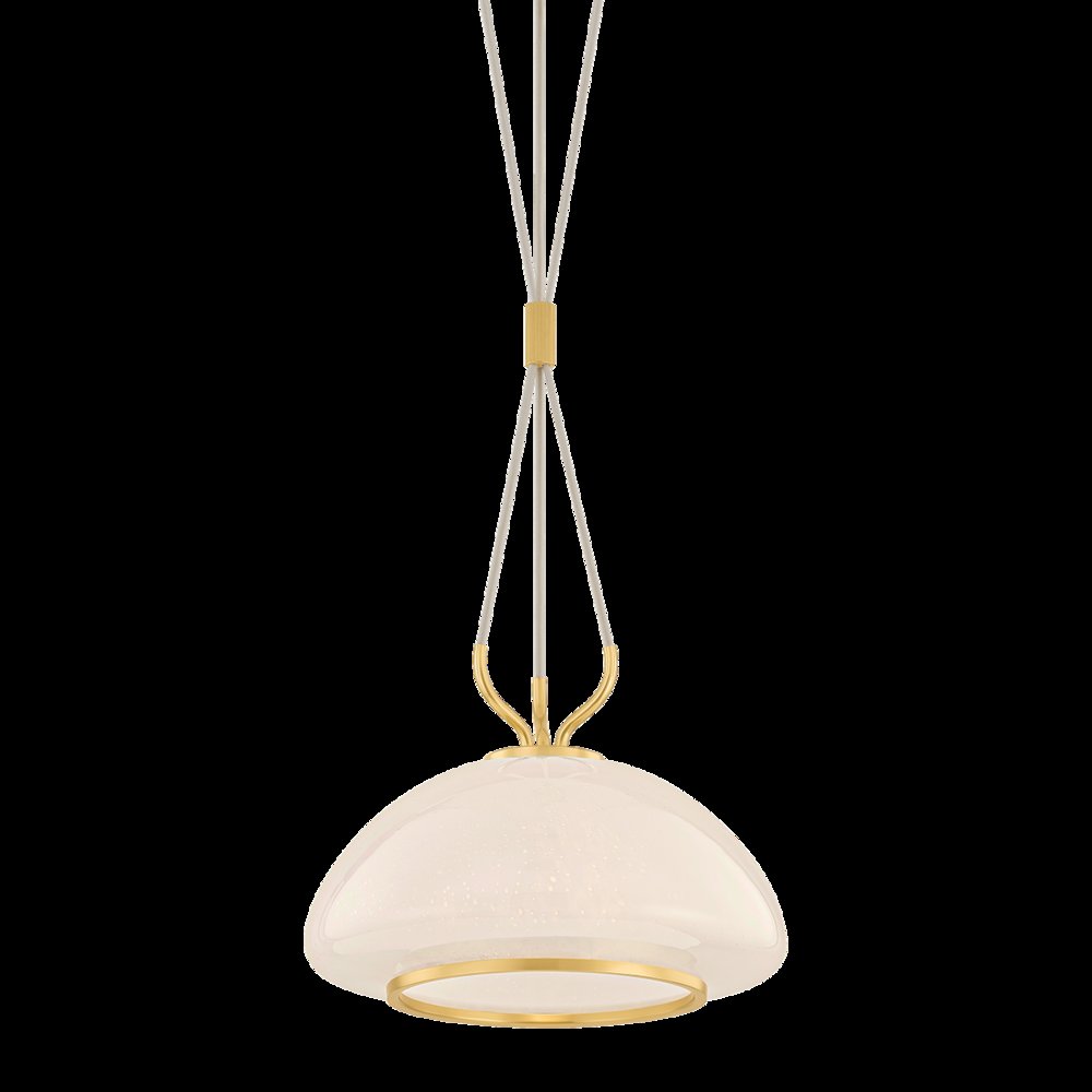 Baudette Pendant, Aged Brass. Picture 1