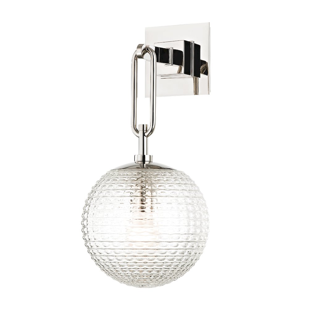 Jewett Wall Sconce, Polished Nickel. Picture 1