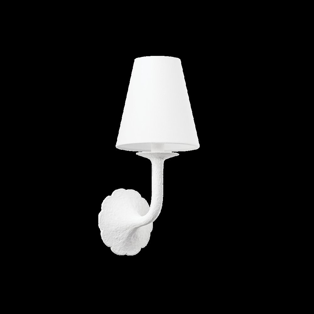 Winnipeg Wall Sconce, White Plaster. Picture 1