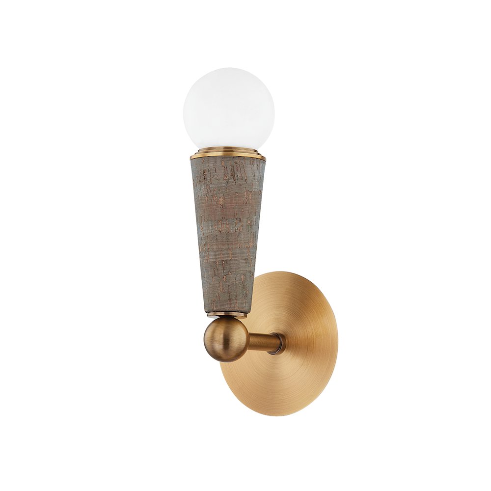 Dax Wall Sconce, Patina Brass. Picture 1
