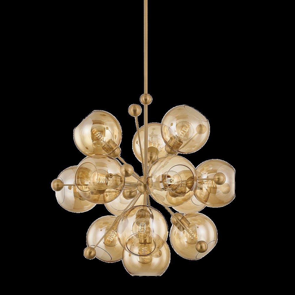 Ellory Chandelier, Patina Brass. Picture 1