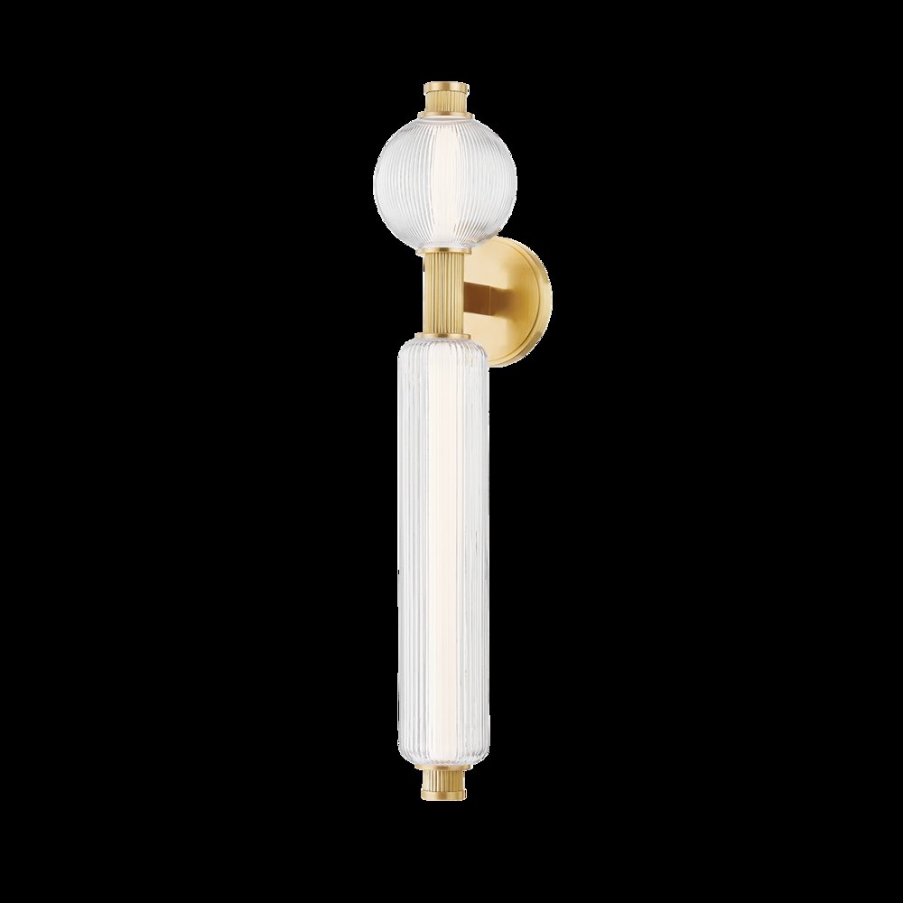 Atom Wall Sconce, Vintage Brass. Picture 1