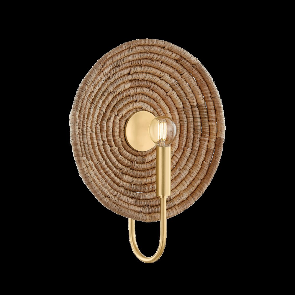 Ashby Wall Sconce, Aged Brass. Picture 1