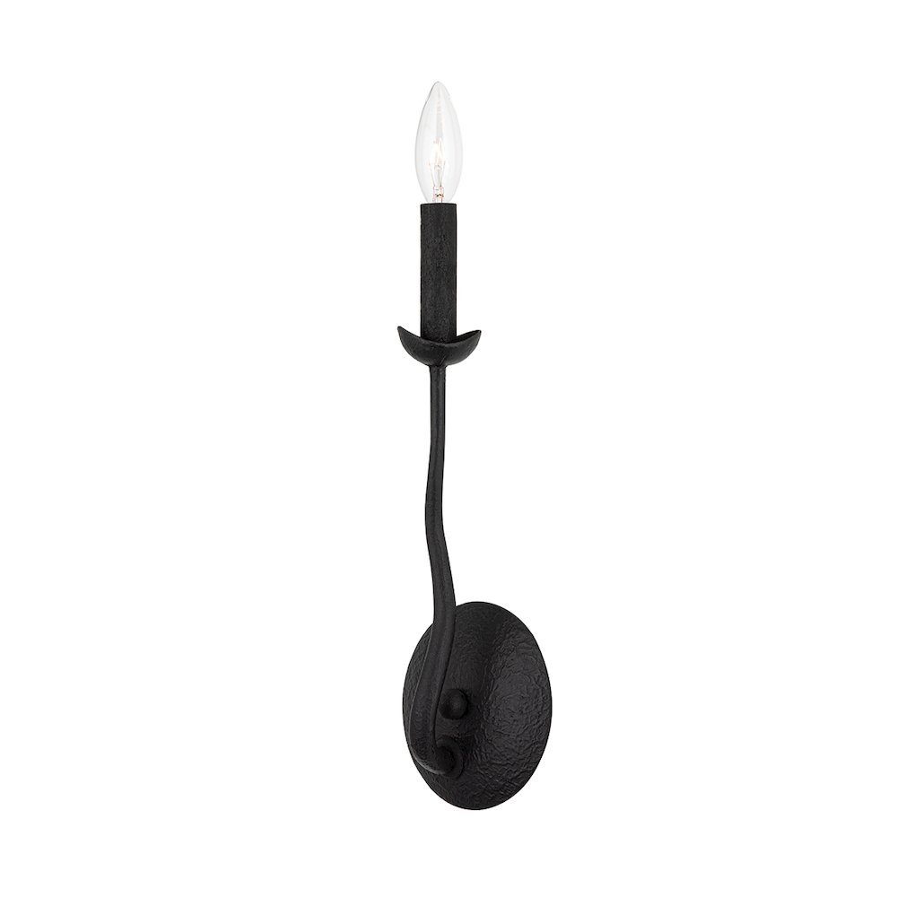 Reign Wall Sconce, Black Iron. Picture 1