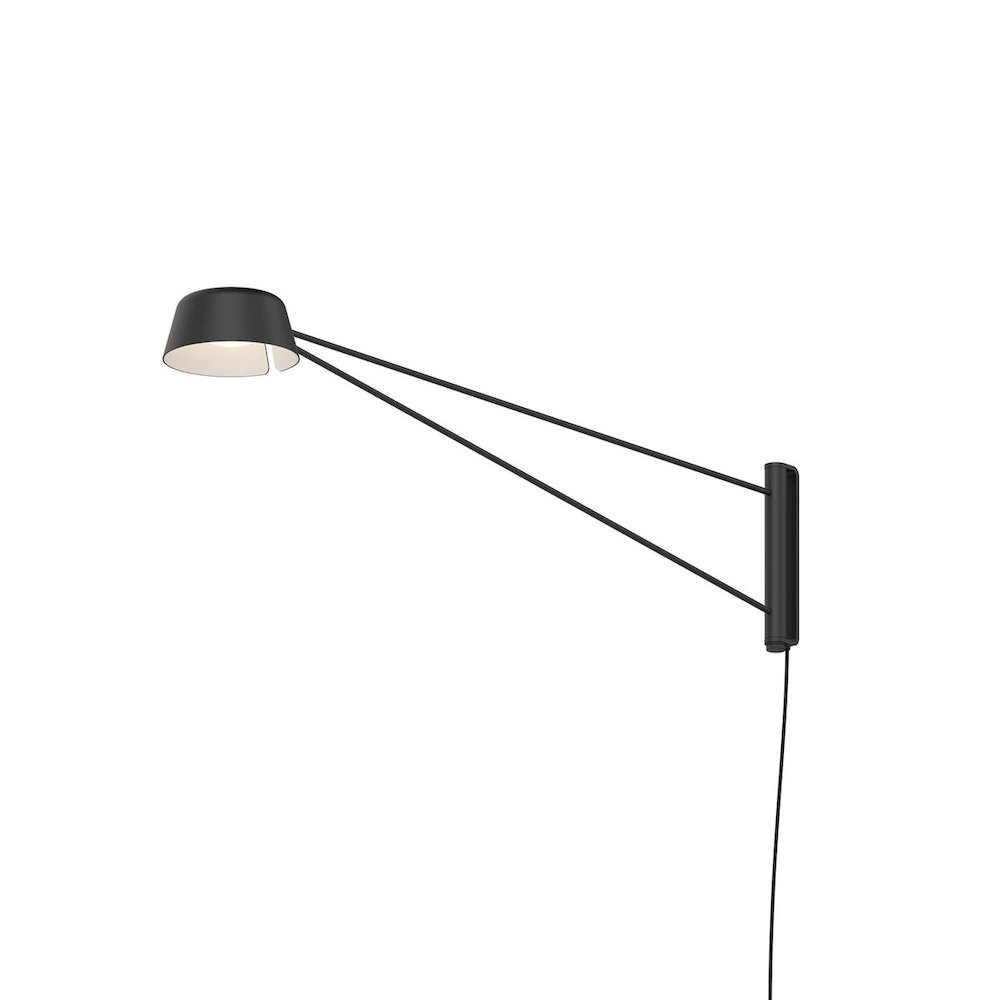 Ray Wall Sconce, Satin Black. Picture 1