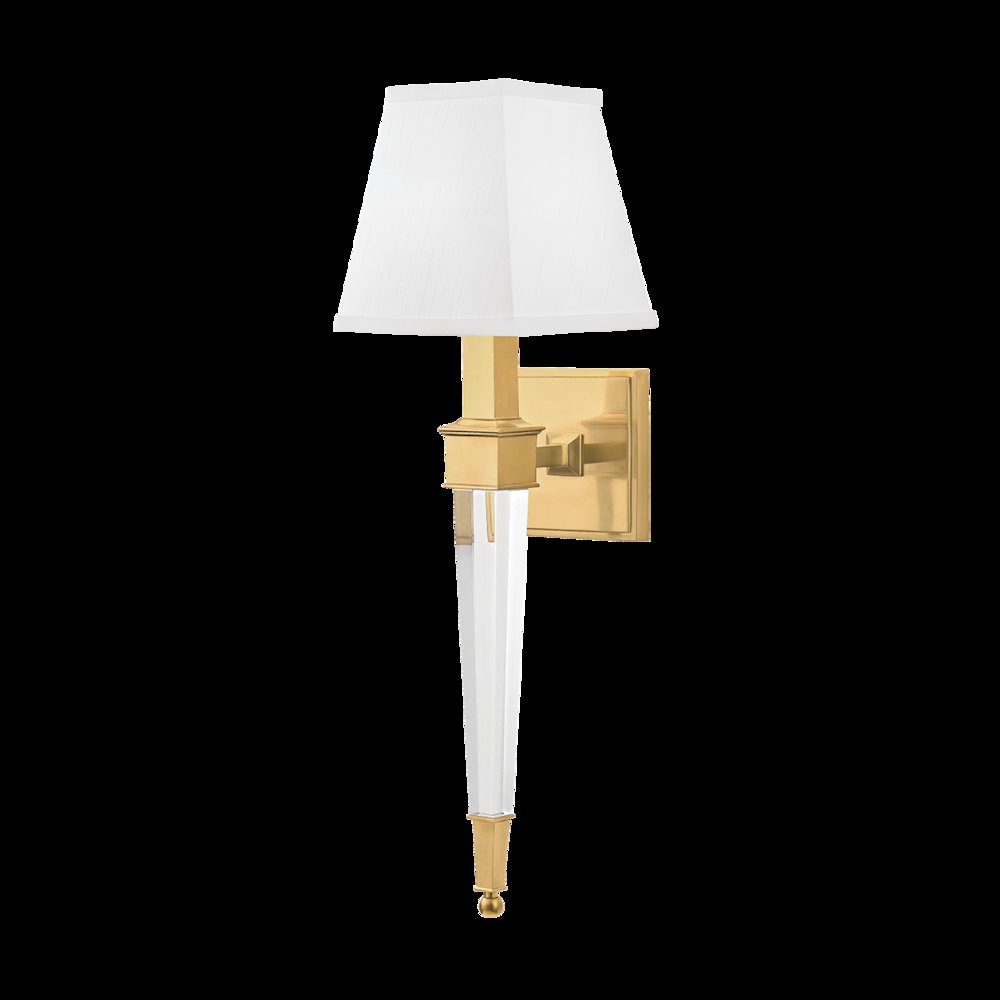 Ruskin Wall Sconce, Aged Brass. Picture 1