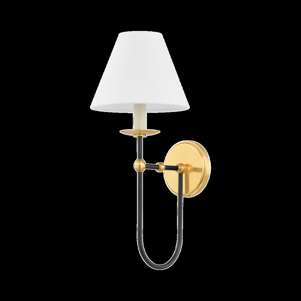 Demarest Wall Sconce, Aged Brass. Picture 1