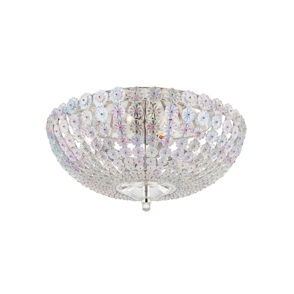 Floral Park Semi Flush In Polished Nickel Color. Picture 1