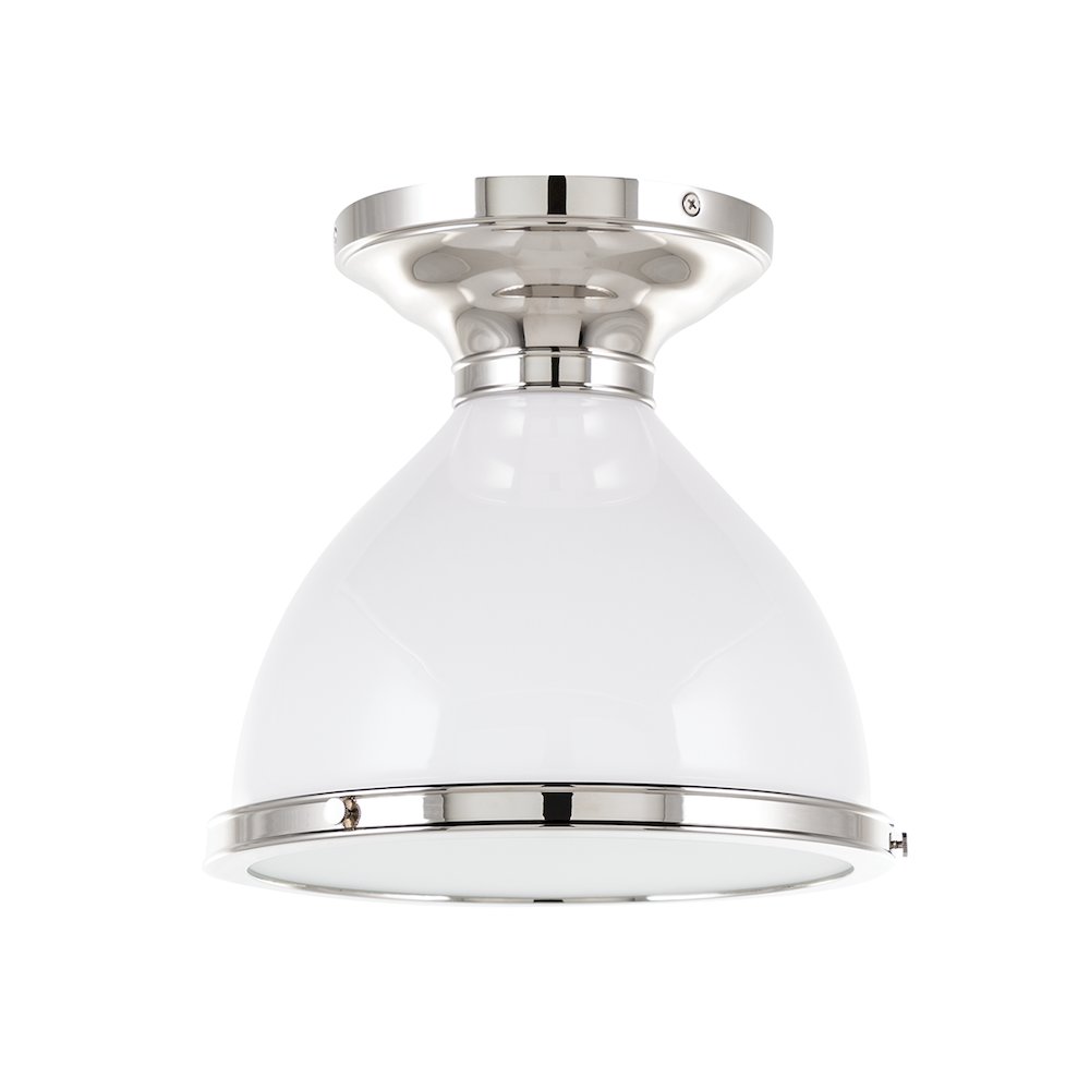 Randolph Semi Flush, Polished Nickel. Picture 1
