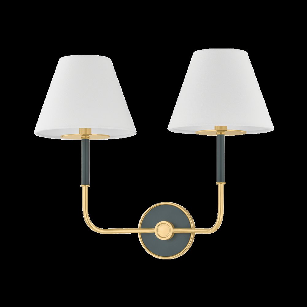 Wedgewood Wall Sconce, Aged Brass. Picture 1