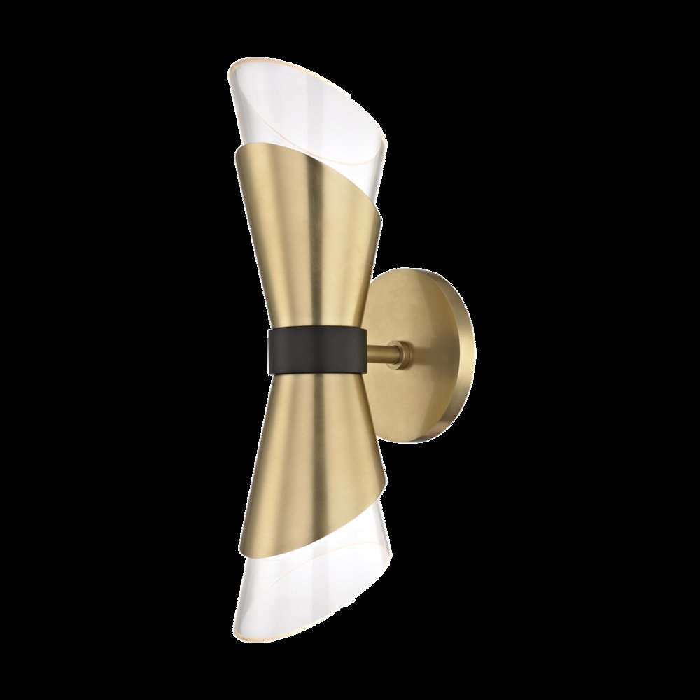 Angie Wall Sconce, Aged Brass. Picture 1