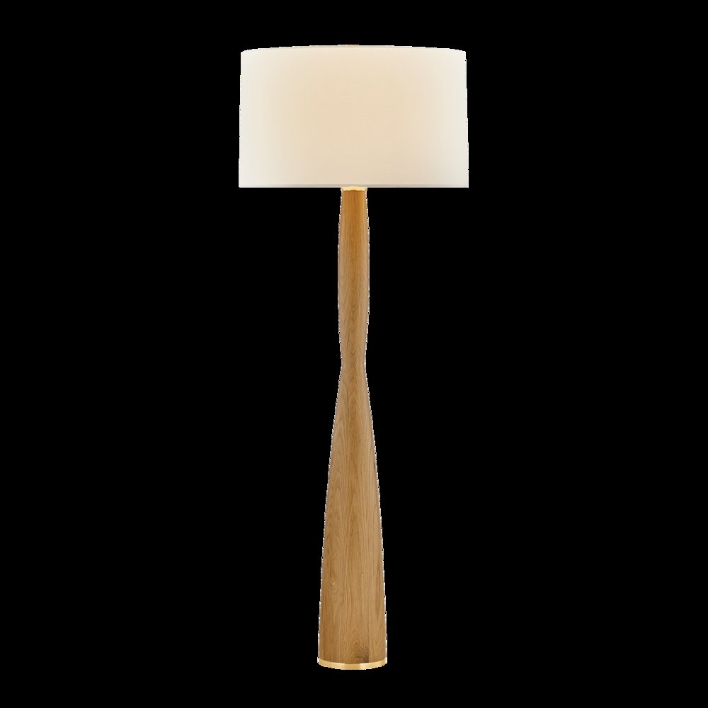 Somers Chase Floor Lamp, Aged Brass. Picture 1