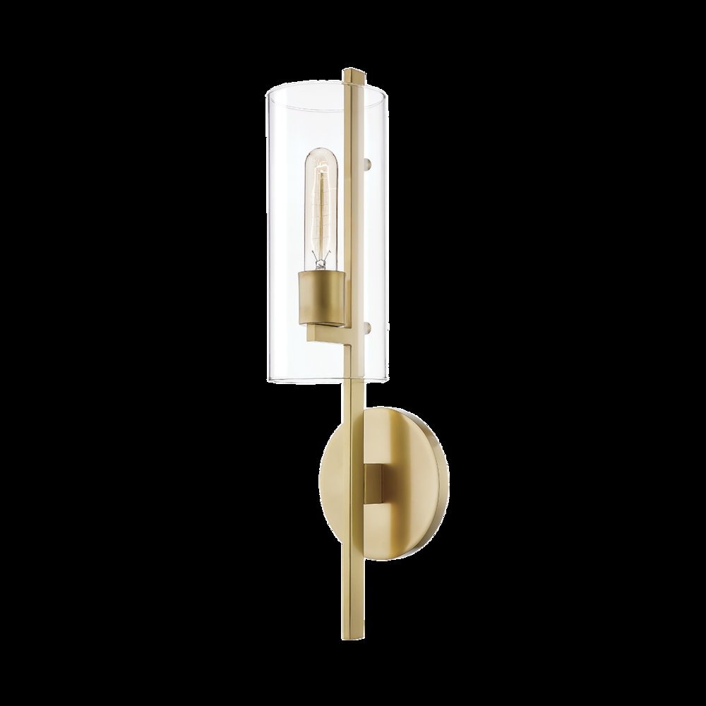 Ariel Wall Sconce, Aged Brass. Picture 1