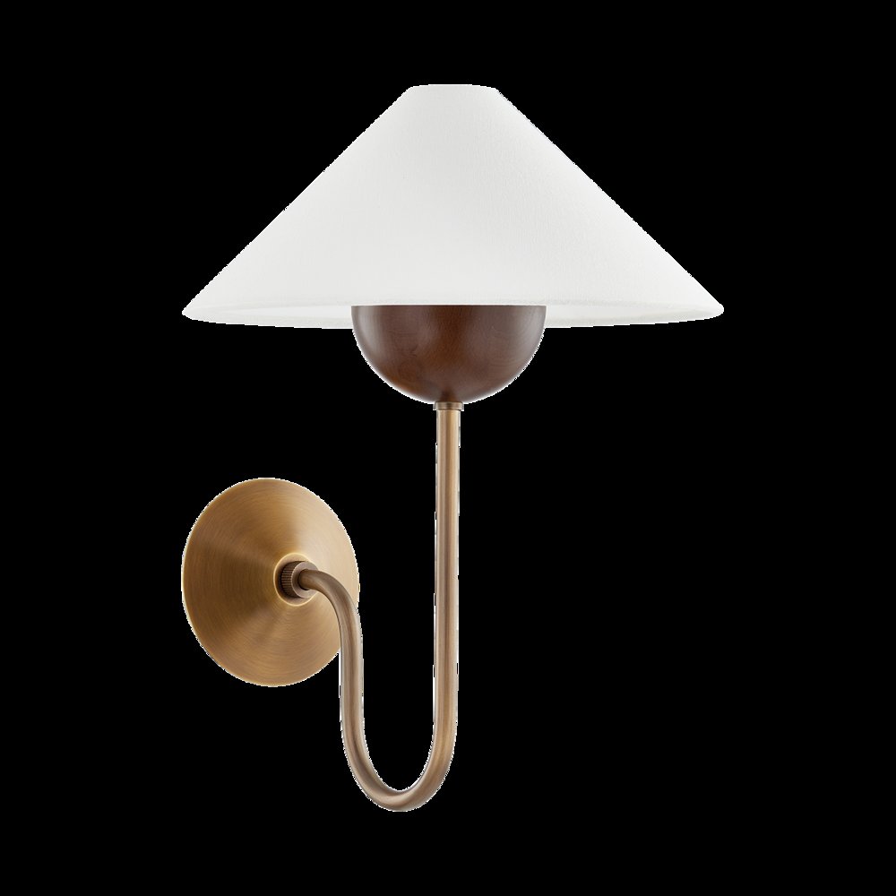 Evan Wall Sconce, Patina Brass. Picture 1