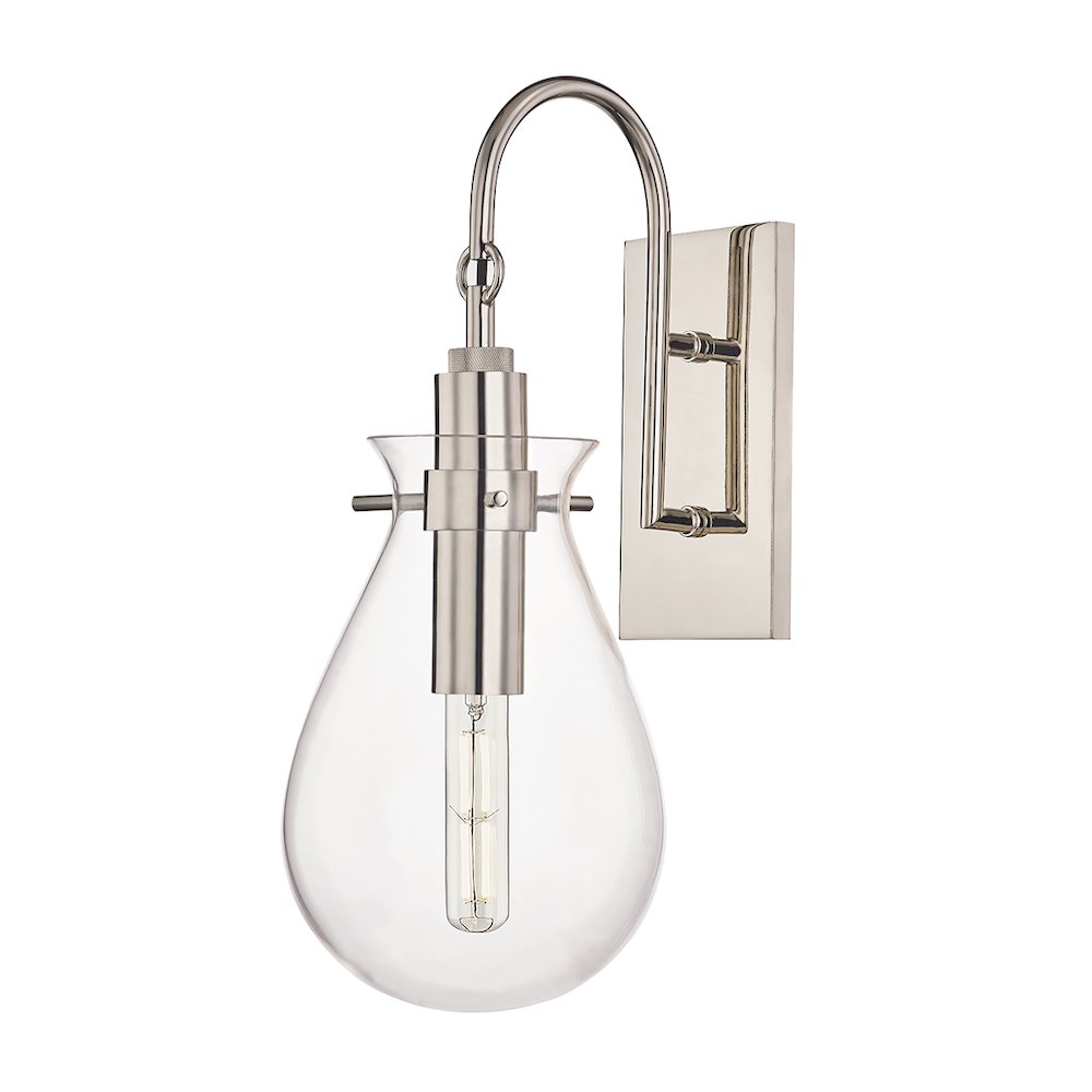 Ivy Wall Sconce, Polished Nickel. Picture 1
