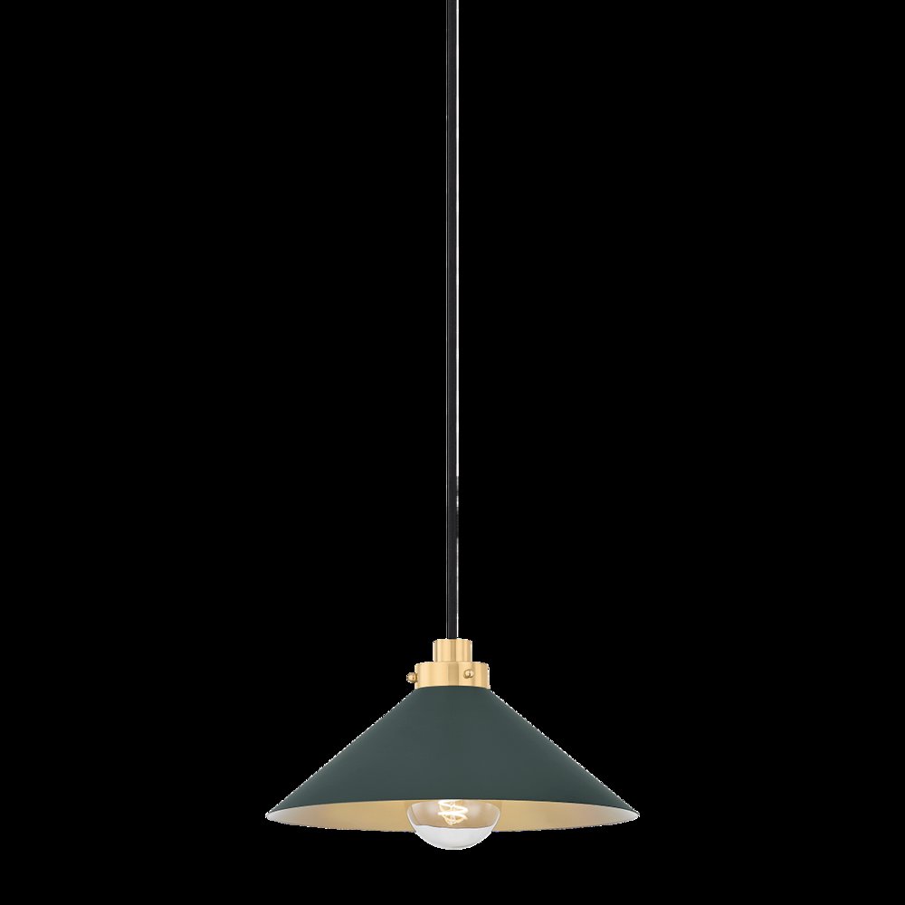 Clivedon Pendant, Aged Brass. Picture 1