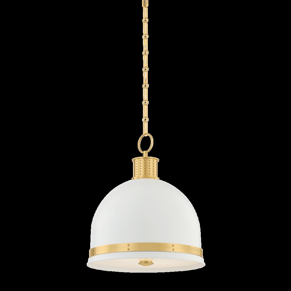 Briscoe Pendant, Aged Brass. Picture 1