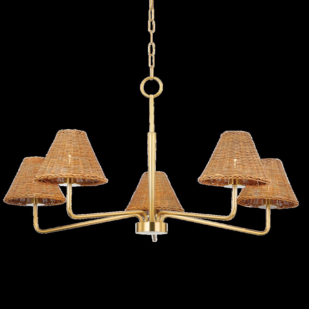 Issa Chandelier, Aged Brass. Picture 1