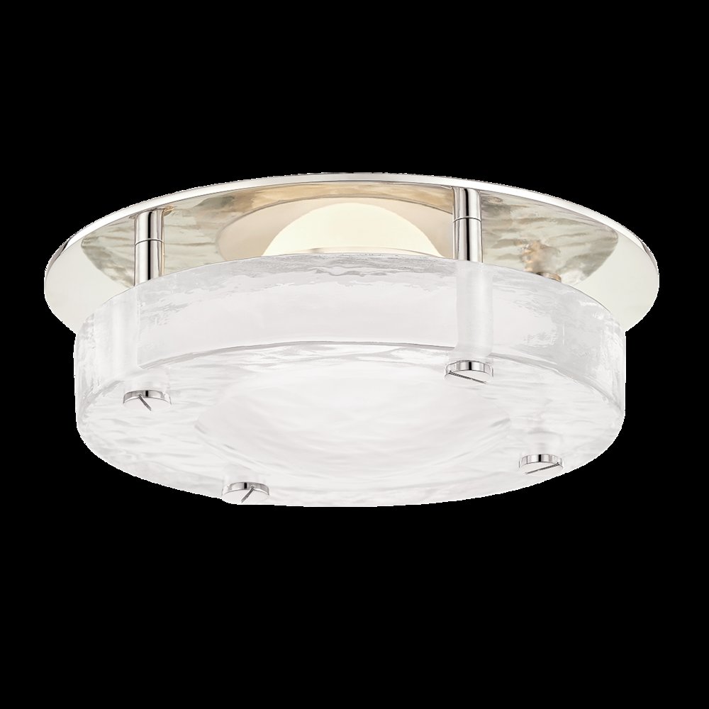 Heath Flush Mount, Polished Nickel. Picture 1
