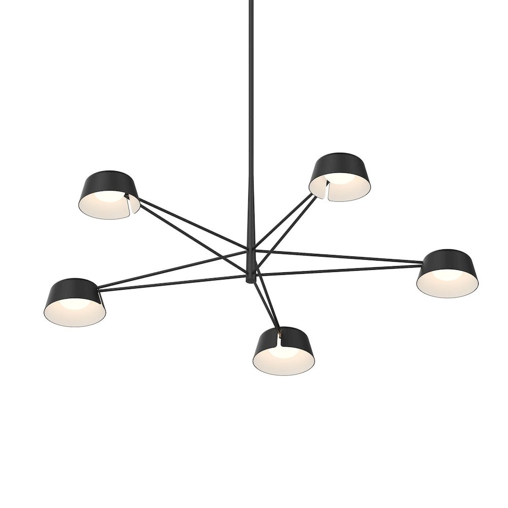 Ray Chandelier, Satin Black. Picture 1