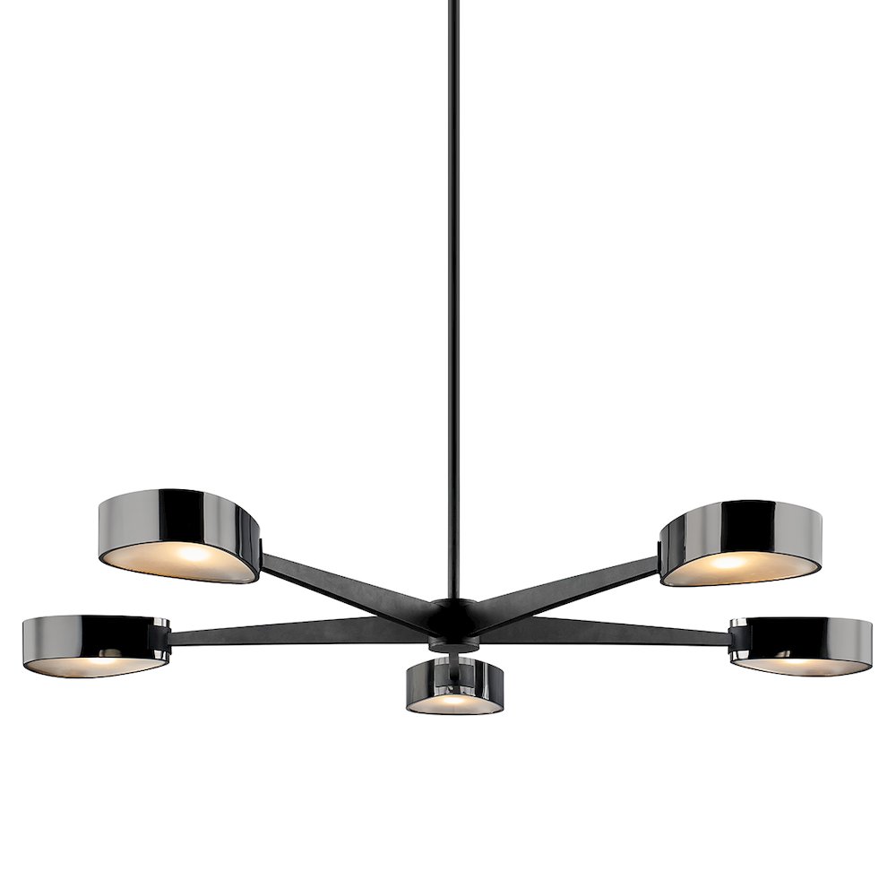 Allisio Chandelier, Texture Black. Picture 1