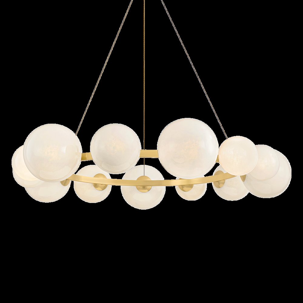 Pacama Chandelier, Aged Brass. Picture 1