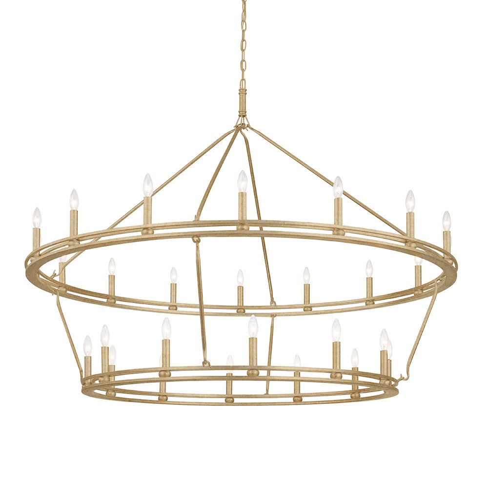 Sutton Light Chandelier, Champagne Leaf. Picture 1