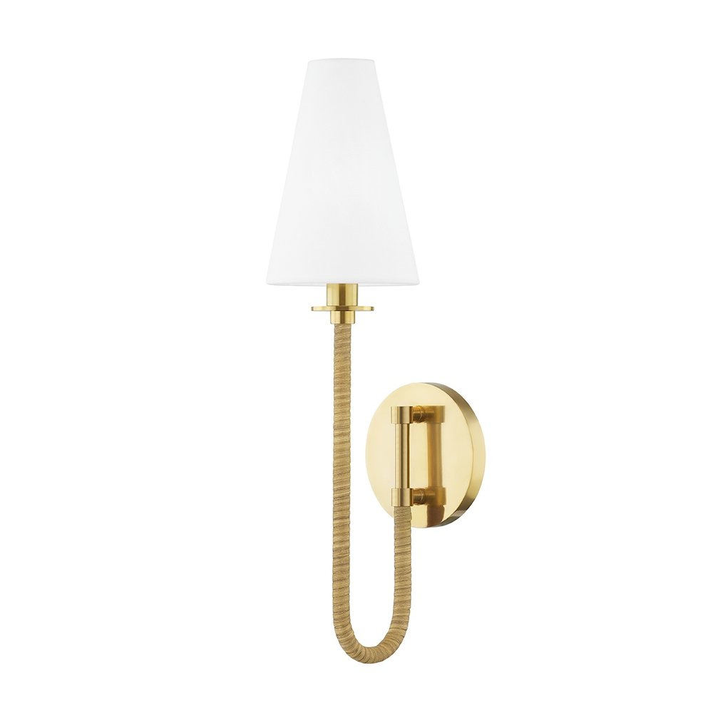 Ripley Wall Sconce In Aged Brass Color. Picture 1
