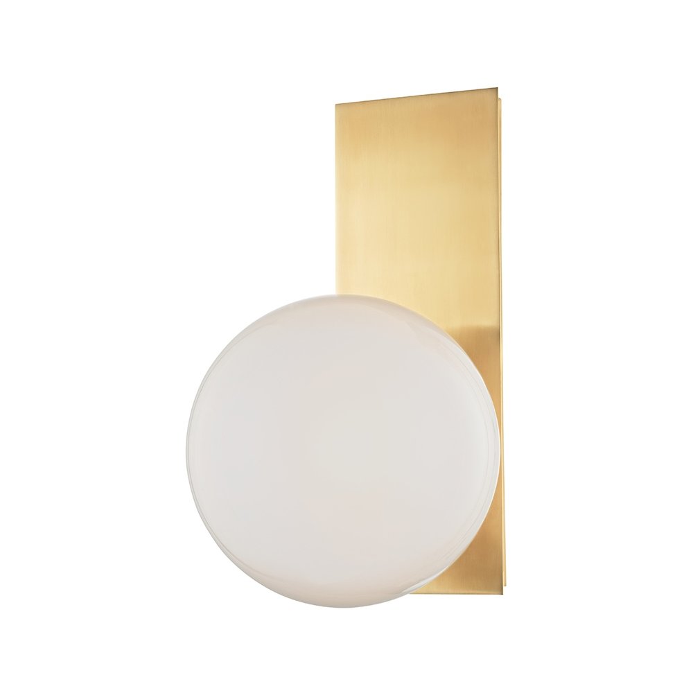 Hinsdale Wall Sconce In Aged Brass Color. Picture 1