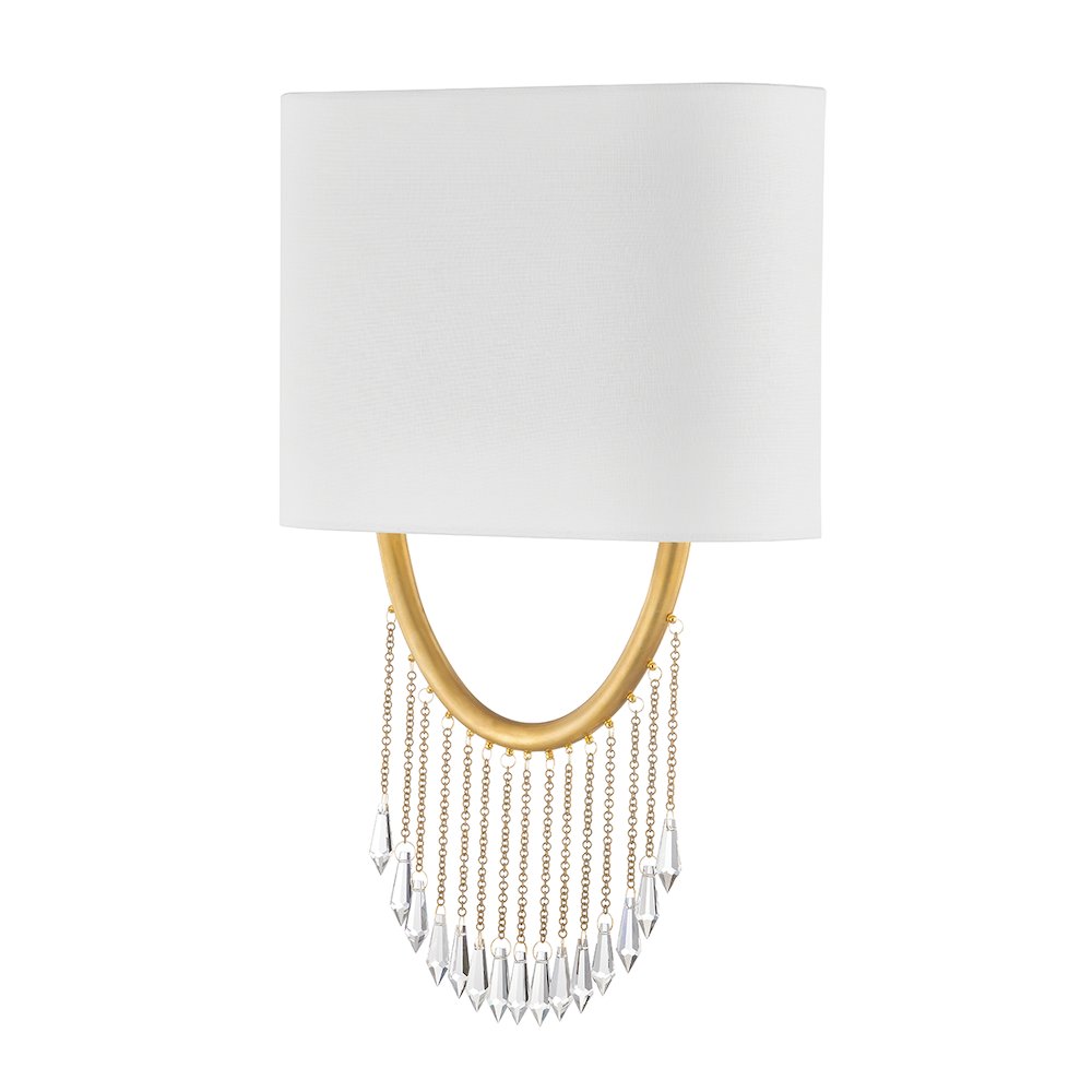 Francesca Wall Sconce, Vintage Brass. Picture 1