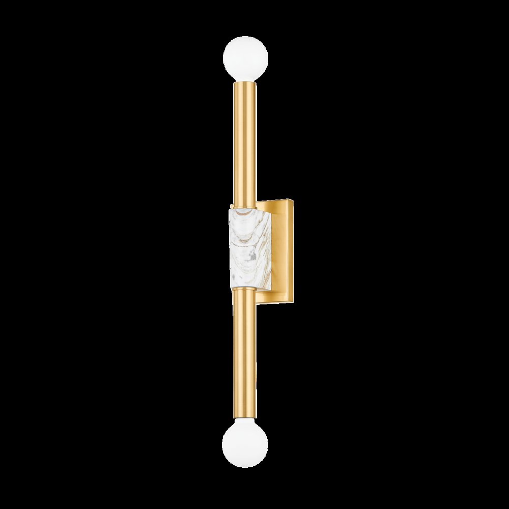 Goldie Wall Sconce, Aged Brass. Picture 1