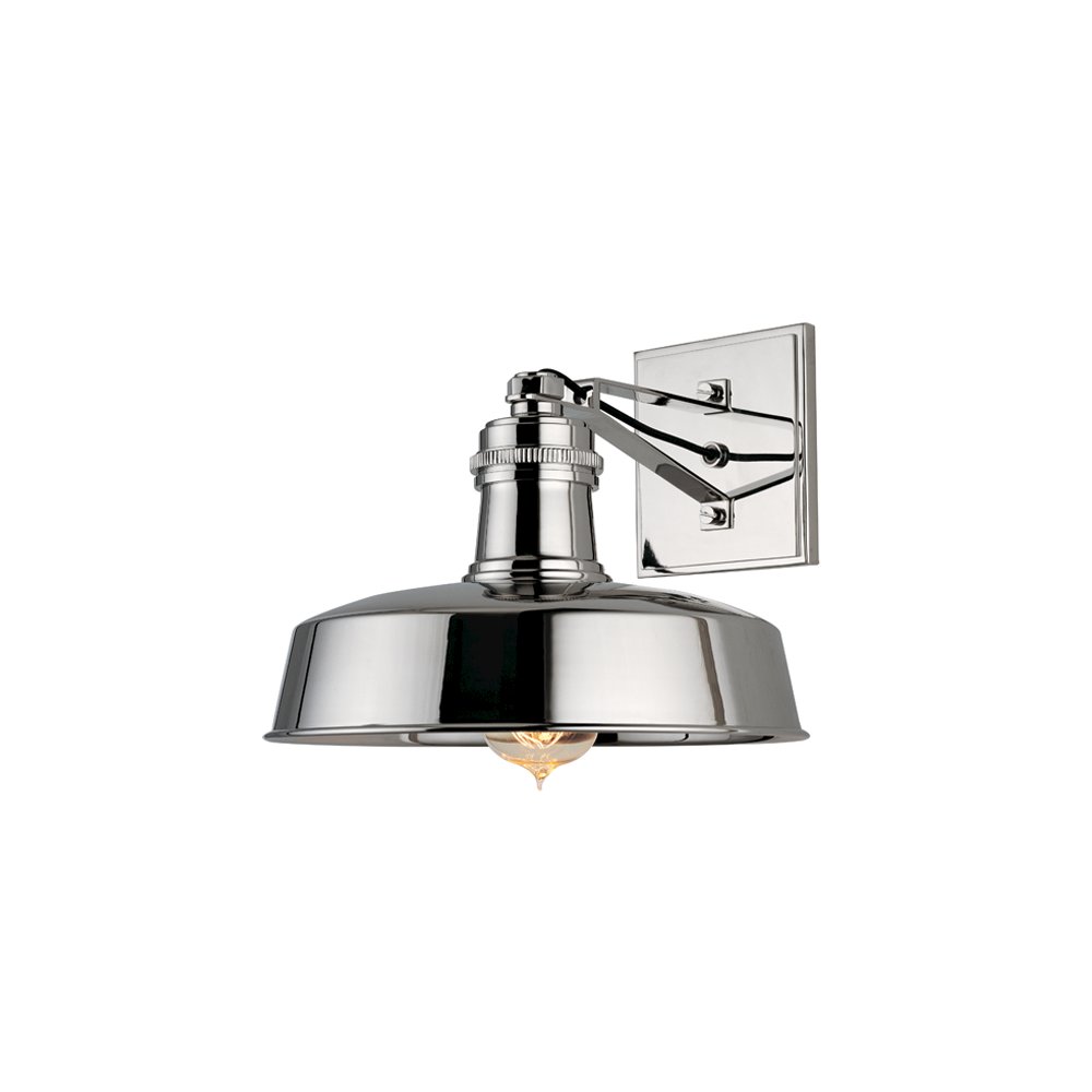 Hudson Falls Wall Sconce, Polished Nickel. Picture 1