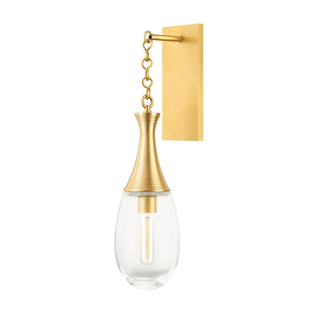 Southold Wall Sconce, Aged Brass. Picture 1