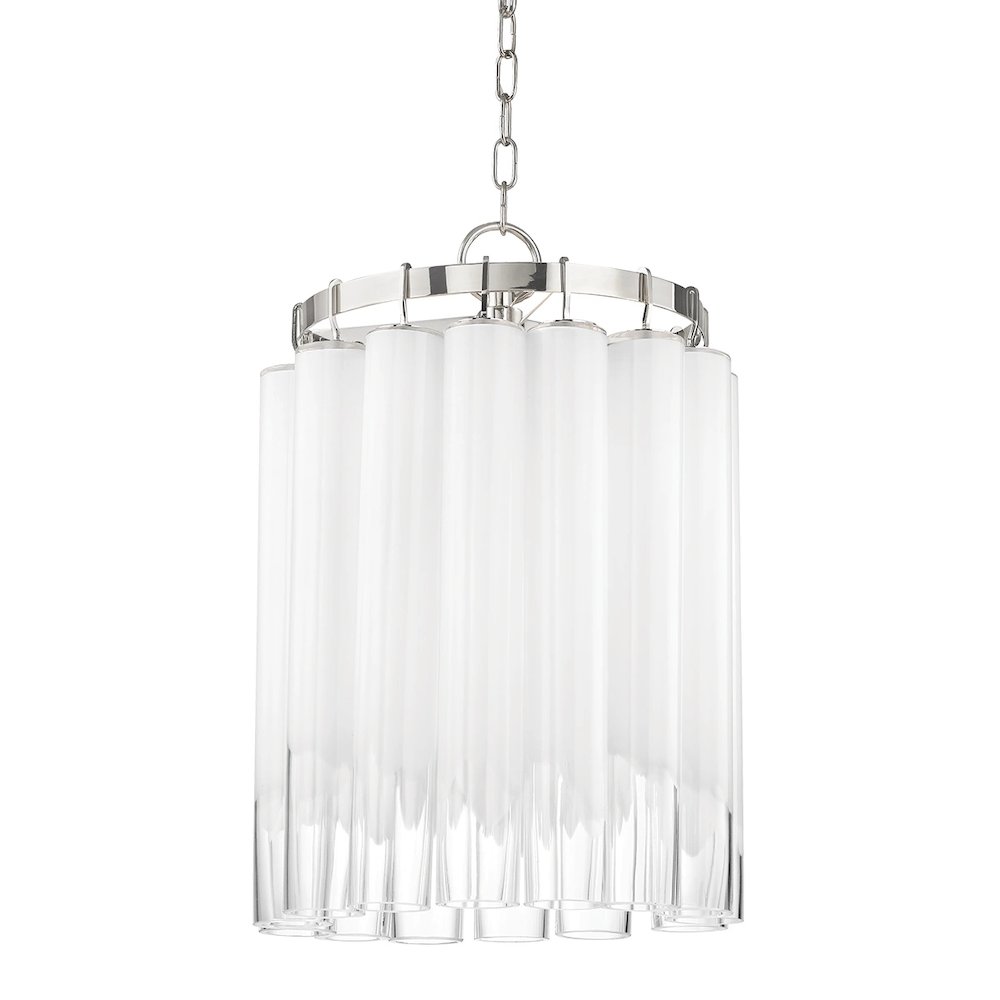 Tyrell Chandelier In Polished Nickel Color. Picture 1