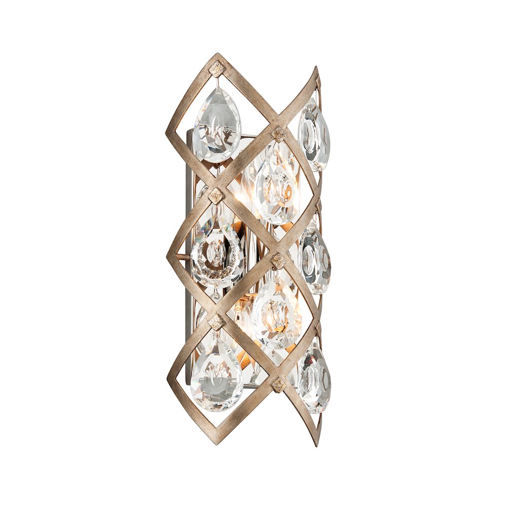Tiara Wall Sconce, Stria Gold Leaf. Picture 1