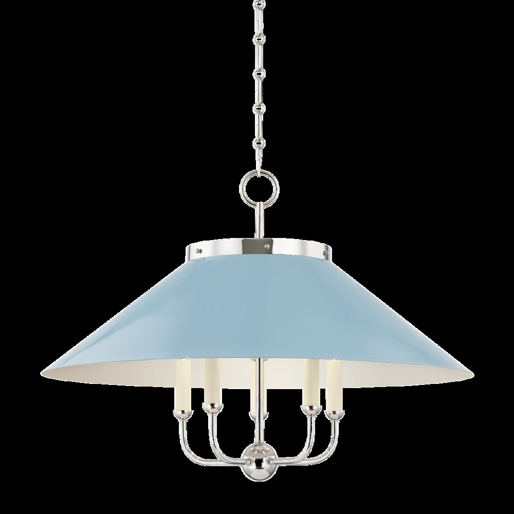 Clivedon Chandelier, Polished Nickel. Picture 1