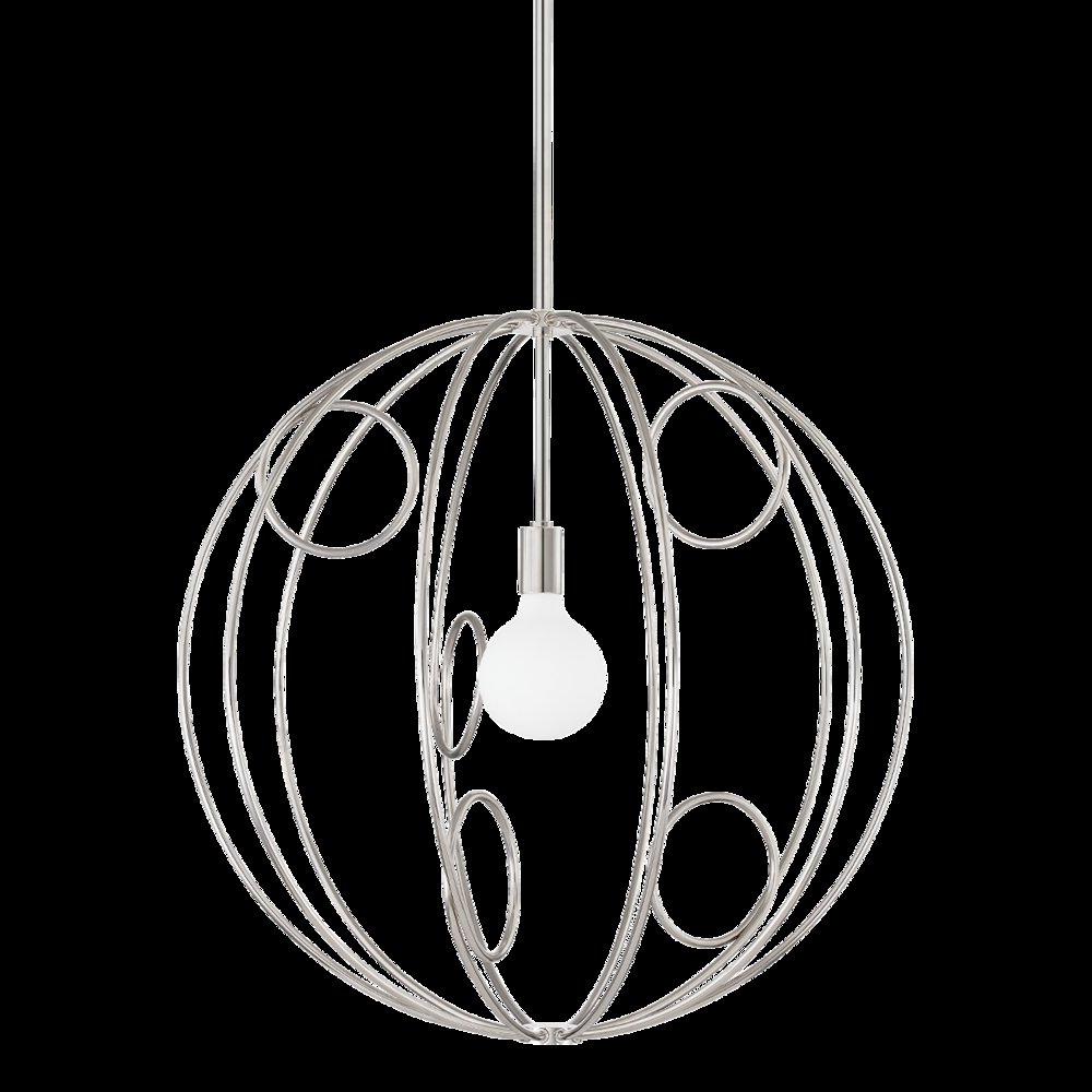 Alanis Pendant, Polished Nickel. Picture 1