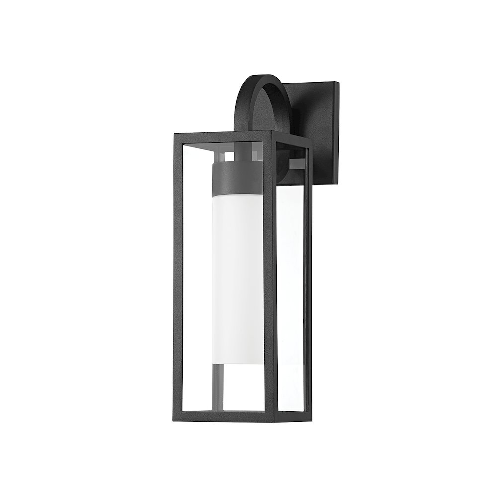 Pax Exterior Wall Sconce, Texture Black. Picture 1