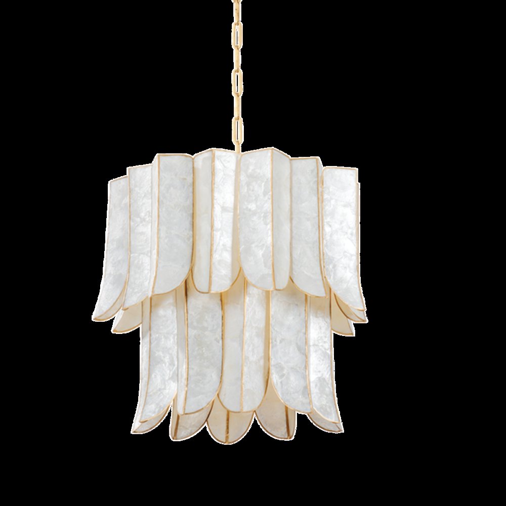 Cartagena Chandelier, Vintage Gold Leaf. Picture 1